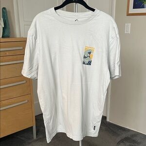Quiksilver Tee - Gray with Wave Graphic - M